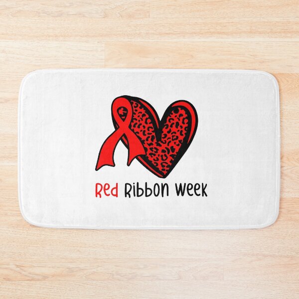 Item preview, Red Ribbon Week – Leopard Heart Awareness Ribbon Drug-Free  designed and sold by Alluka Brand.