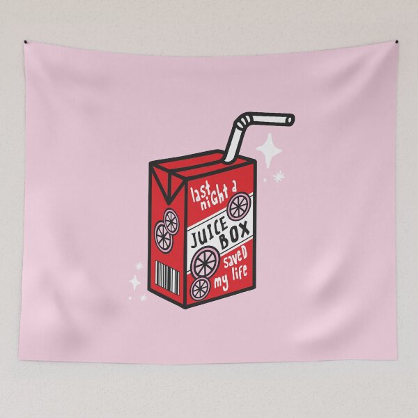 Item preview, Last Night a Juice Box Saved My Life – Funny Diabetic Juice Box Illustration - Diabetes Humor designed and sold by HotFluff.
