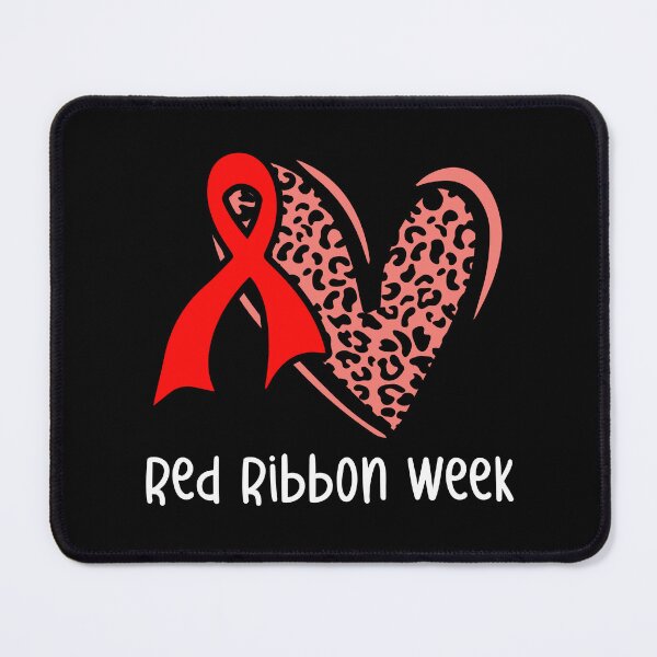 Item preview, Red Ribbon Week – Leopard Heart Awareness Ribbon Drug-Free designed and sold by Alluka Brand.