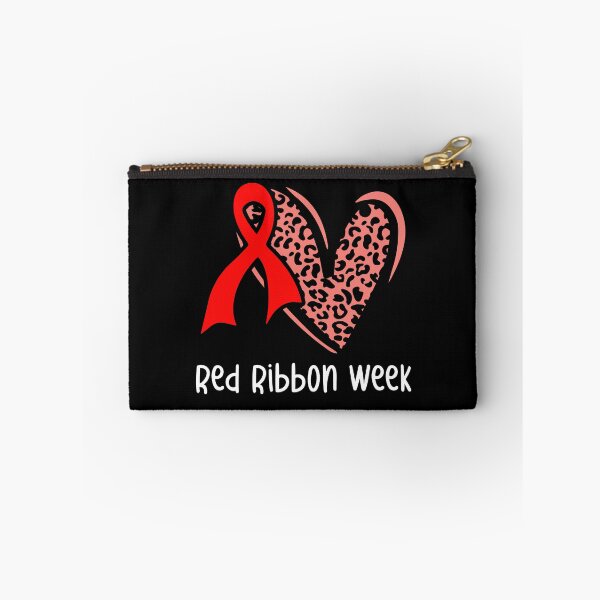Item preview, Red Ribbon Week – Leopard Heart Awareness Ribbon Drug-Free  designed and sold by Alluka Brand.