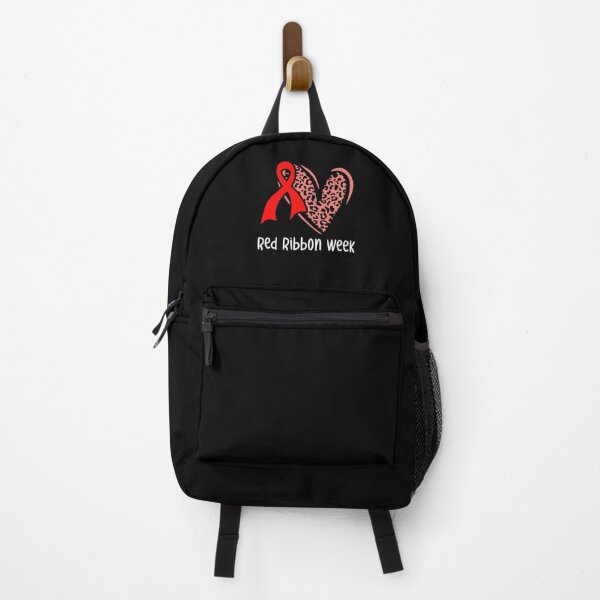 Item preview, Red Ribbon Week – Leopard Heart Awareness Ribbon Drug-Free designed and sold by Alluka Brand.
