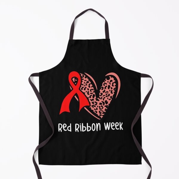 Item preview, Red Ribbon Week – Leopard Heart Awareness Ribbon Drug-Free  designed and sold by Alluka Brand.