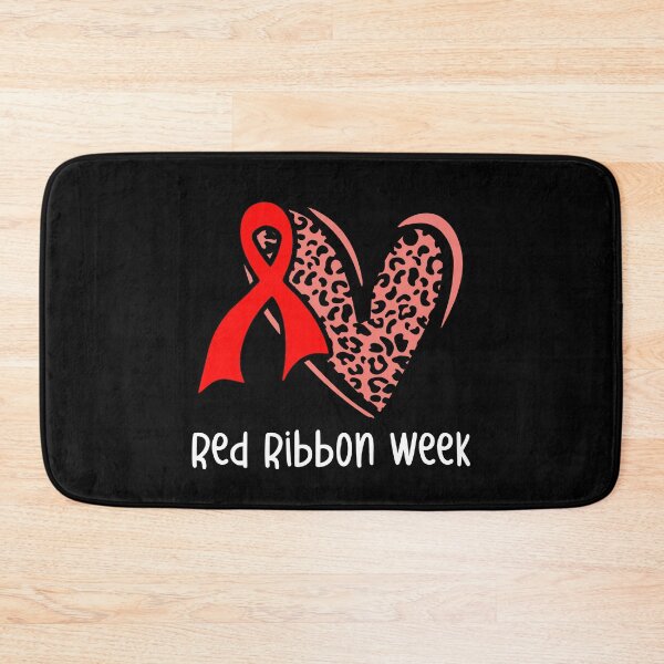 Item preview, Red Ribbon Week – Leopard Heart Awareness Ribbon Drug-Free  designed and sold by Alluka Brand.