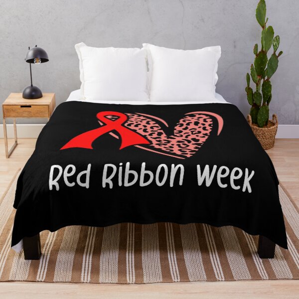 Item preview, Red Ribbon Week – Leopard Heart Awareness Ribbon Drug-Free designed and sold by Alluka Brand.