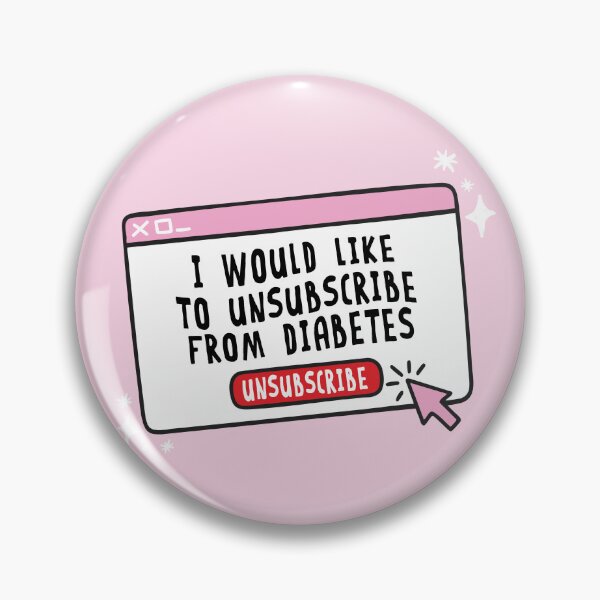 Item preview, Unsubscribe From Diabetes – Funny Pink Computer Window Illustration - Diabetes Humor designed and sold by HotFluff.