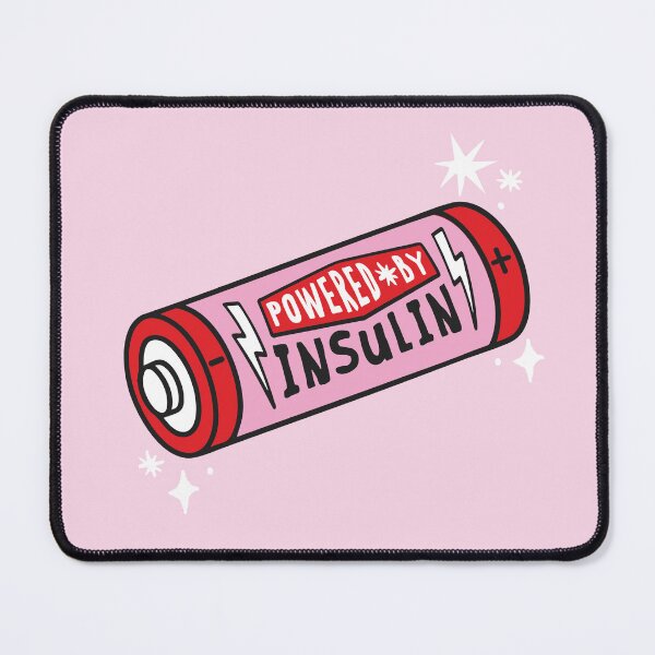 Item preview, Powered by Insulin Battery – Fun Diabetes Awareness Design - Diabetes Humor designed and sold by HotFluff.