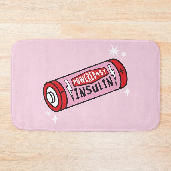 Item preview, Powered by Insulin Battery – Fun Diabetes Awareness Design - Diabetes Humor designed and sold by HotFluff.