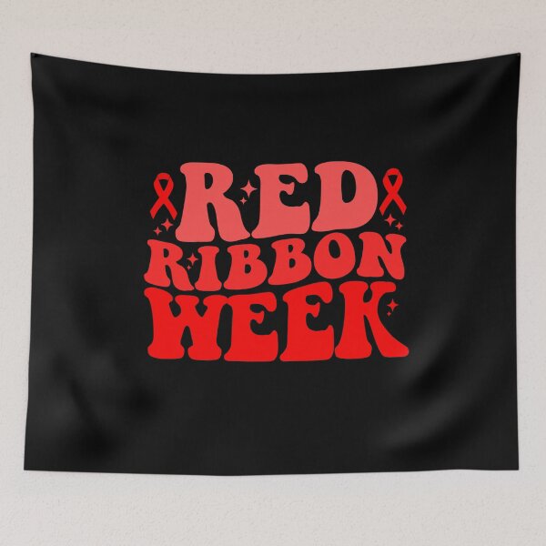 Item preview, Red Ribbon Week – Retro Bold Drug-Free Awareness  designed and sold by Alluka Brand.