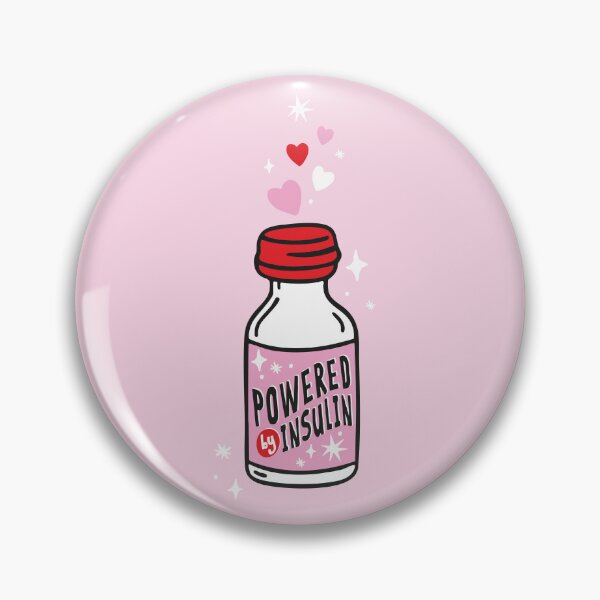 Item preview, Powered by Insulin – Cute Diabetes Awareness Design - Diabetes Humor designed and sold by HotFluff.