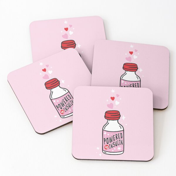 Item preview, Powered by Insulin – Cute Diabetes Awareness Design - Diabetes Humor designed and sold by HotFluff.