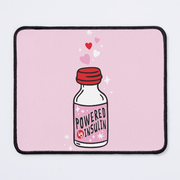 Item preview, Powered by Insulin – Cute Diabetes Awareness Design - Diabetes Humor designed and sold by HotFluff.