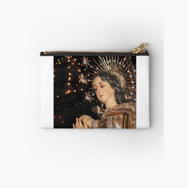 Item preview, Religious Statue Of Mary With Sparkling Star Halo At Night Festival Procession Display designed and sold by Nmallia.