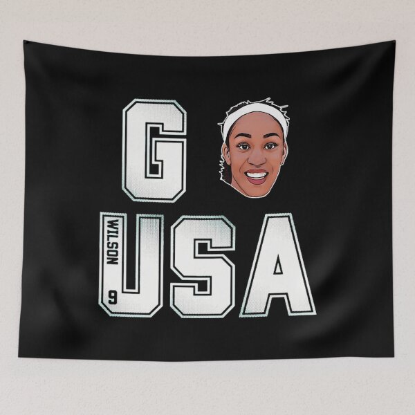 Item preview, 2024 Go Usa Women Basketball Olympics A'Ja Wilson designed and sold by kallerqptart.