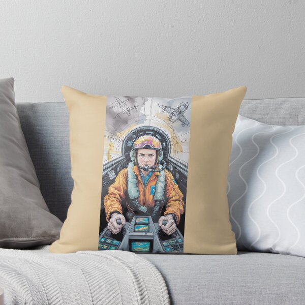 Item preview, Watercolor Fighter Pilot Cockpit Art By Merch, Limited Edition designed and sold by COOPERFRINK.