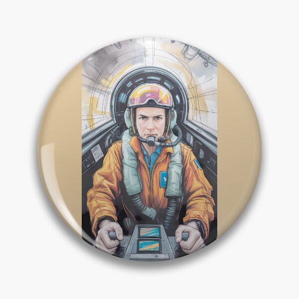 Item preview, Watercolor Fighter Pilot Cockpit Art By Merch, Limited Edition designed and sold by COOPERFRINK.