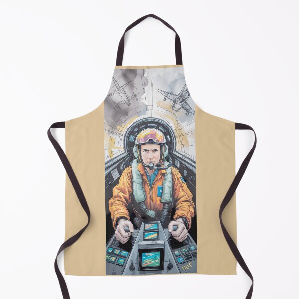 Item preview, Watercolor Fighter Pilot Cockpit Art By Merch, Limited Edition designed and sold by COOPERFRINK.