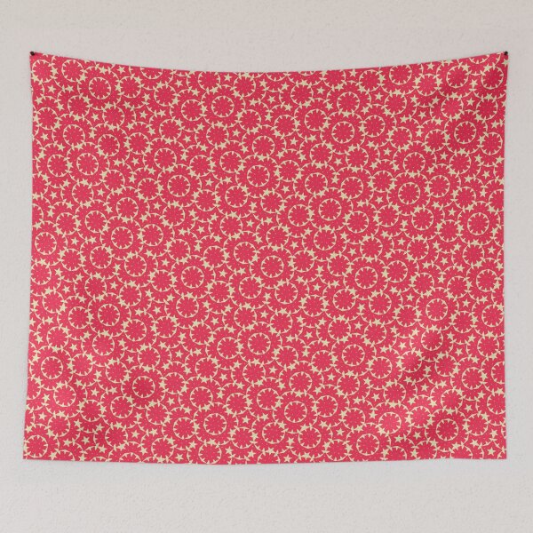 Item preview, Stars Circles and Flowers Red Pattern designed and sold by memendesign.