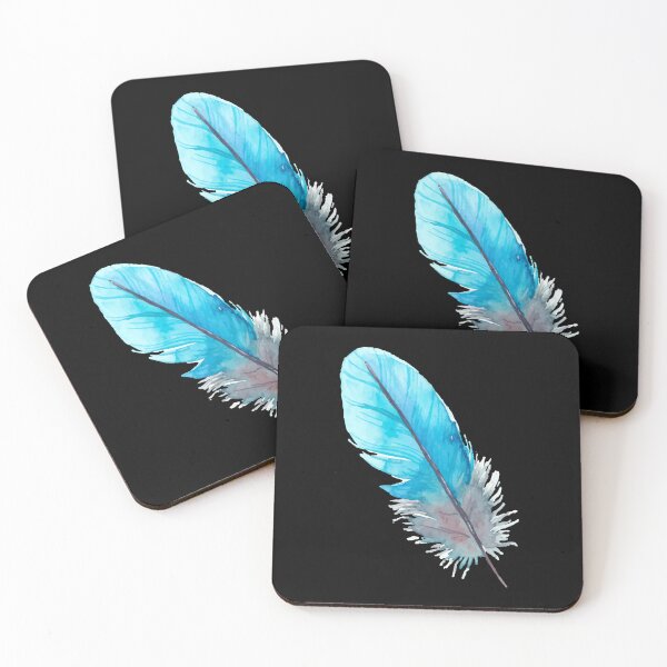 Item preview, Turquoise Feather Watercolor Boho 	 	 designed and sold by wlglpnjq46.