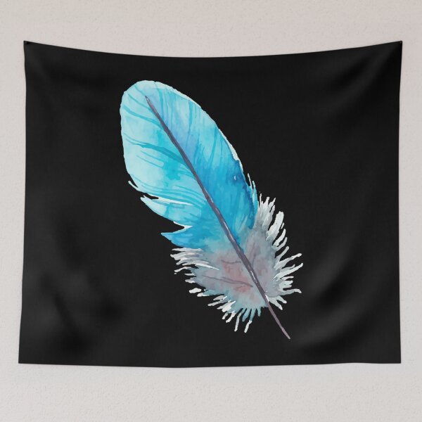 Item preview, Turquoise Feather Watercolor Boho 	 	 designed and sold by wlglpnjq46.