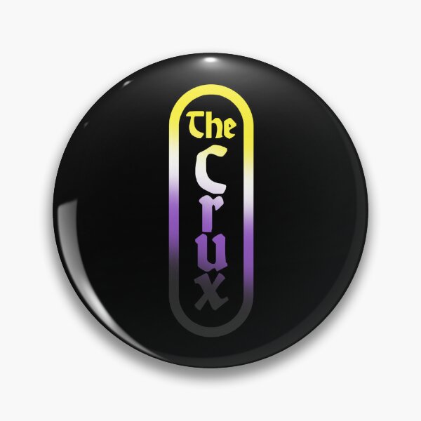 Item preview, the crux djo logo non binary transparent sticker designed and sold by rilesweir.