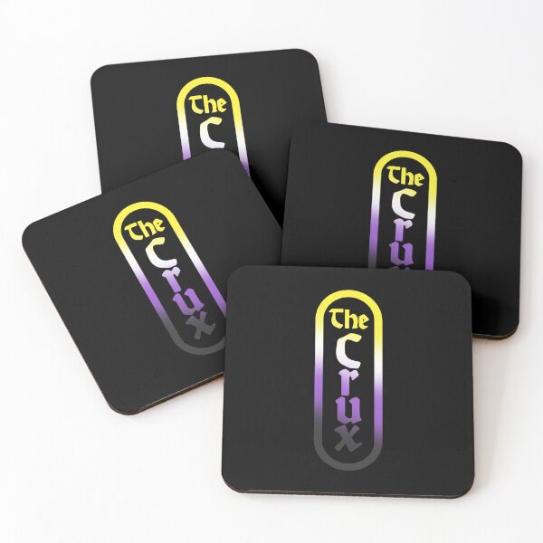 Item preview, the crux djo logo non binary transparent sticker designed and sold by rilesweir.