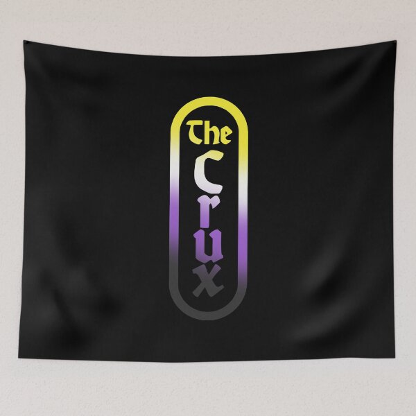 Item preview, the crux djo logo non binary transparent sticker designed and sold by rilesweir.