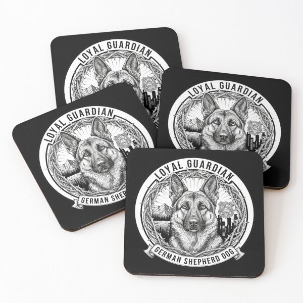 Item preview, Monochrome German Shepherd – Police Dog Style designed and sold by BK-Fishing.