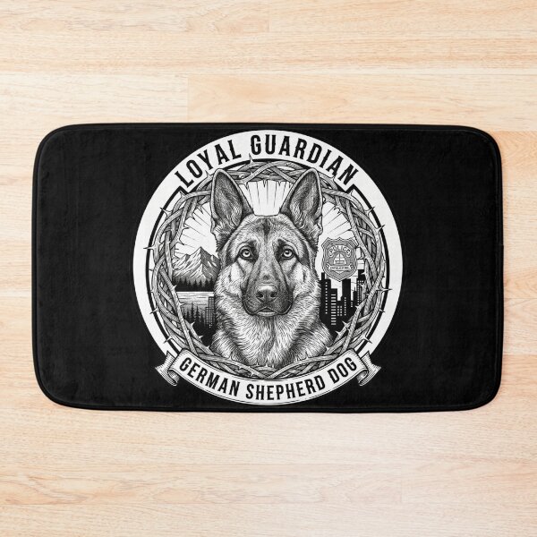 Item preview, Monochrome German Shepherd – Police Dog Style designed and sold by BK-Fishing.