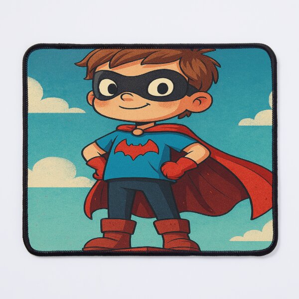Item preview, Little Hero on the Rooftop – Cartoon Superkid Design designed and sold by ZeMa-JA.