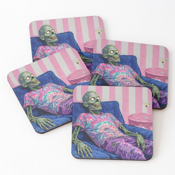 Item preview, Zombie on Velvet Couch - Relaxed Undead designed and sold by NightTimeJ.