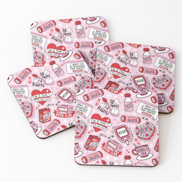 Item preview, Diabetes Life Collage – Pink Pattern - Diabetes Humor designed and sold by HotFluff.