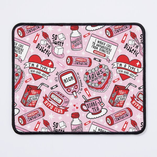 Item preview, Diabetes Life Collage – Pink Pattern - Diabetes Humor designed and sold by HotFluff.
