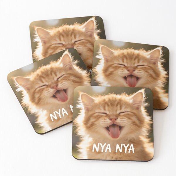 Item preview, Nya Nya Cat – Cute Ginger Cat Meme designed and sold by BrokenBunnie.
