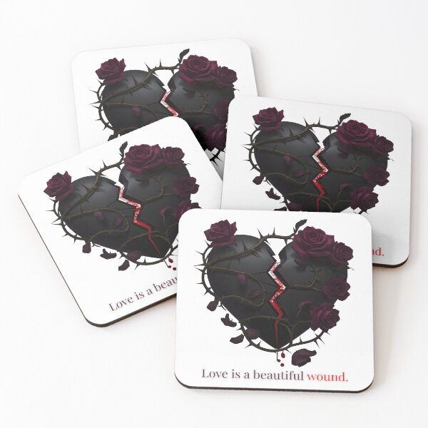 Item preview, Gothic Heart "Love is a beautiful wound." | Dark Romance, Emo Art designed and sold by EnigmaticGoth.