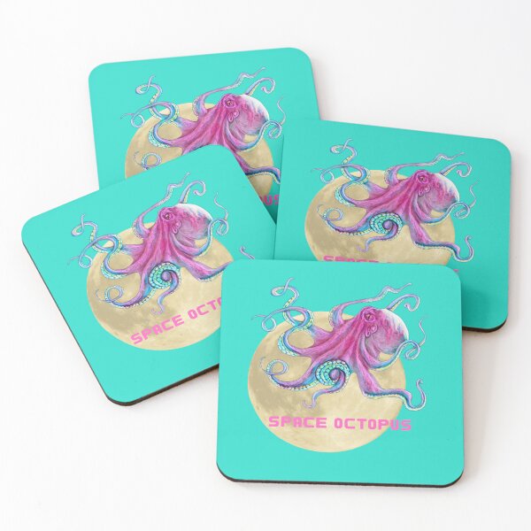 Item preview, Pink space octopus  designed and sold by OnaleeNicklinArt.