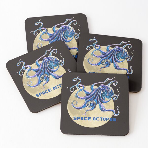 Item preview, Pulpo azul en el espacio designed and sold by OnaleeNicklinArt.