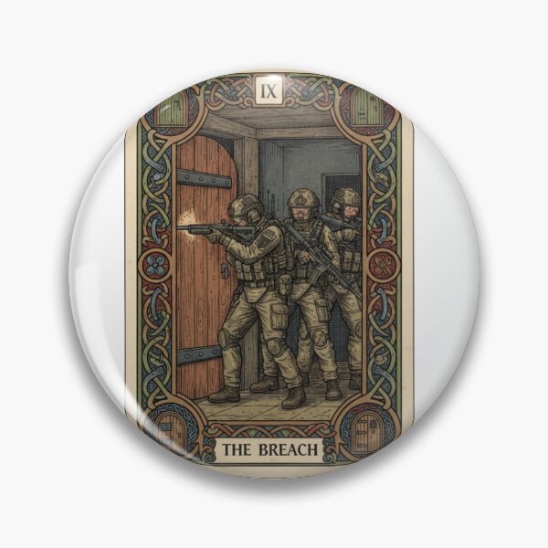 Artikelvorschau, „The Breach“ Tarotkarte IX – Taktisches CQB-Eintrittsdesign entworfen und verkauft von SupraShore.