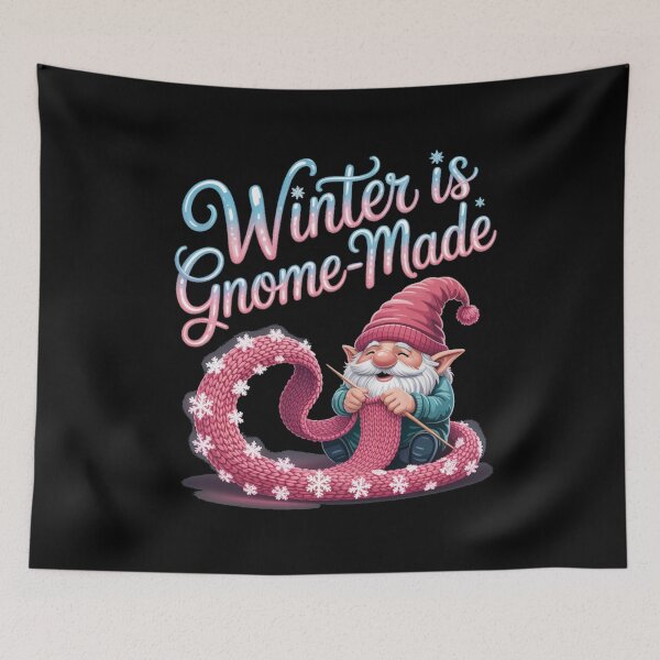 Item preview, chill gnomies - snowball fight gnomes - frosty beard - magical winter gnome - gnome snow angel - winter cabin gnome - holiday season gnome - chilly day gnome - snowflake gnome designed and sold by JansenGS.