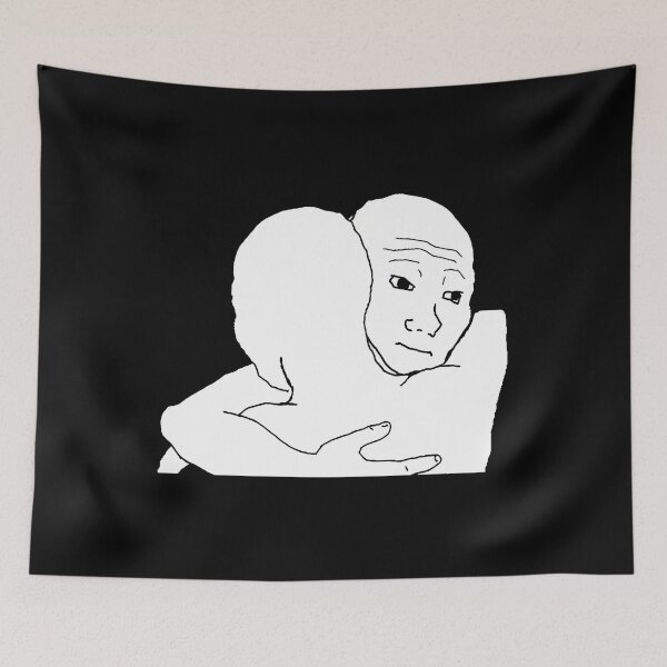 Item preview, Wojak Hug Feels Bad Man  	 designed and sold by aztbcoak98.