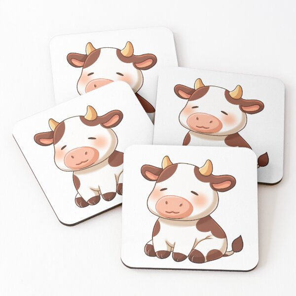 Item preview, Adorable brown kawaii cow designed and sold by Minttsky.