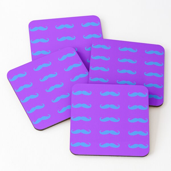 Item preview, purple and blue hipster mustache design  designed and sold by grxyv.