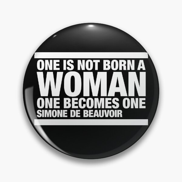 Item preview, One is not born a woman . . . Simone de Beauvoir Quotation designed and sold by CharlottePlaceArt.