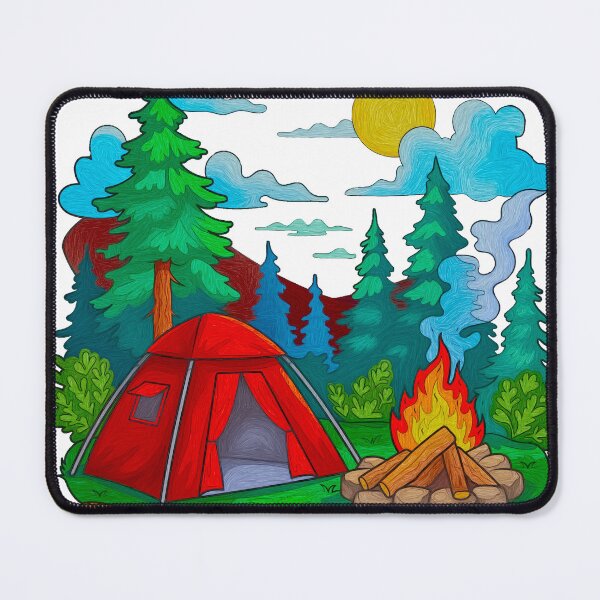 Item preview, Camping in Forest designed and sold by Anas Arts.