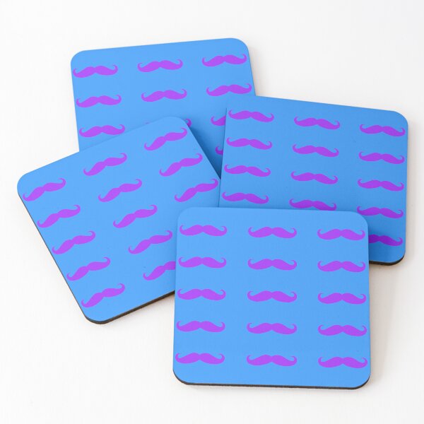 Item preview, blue and purple hipster mustache design  designed and sold by grxyv.