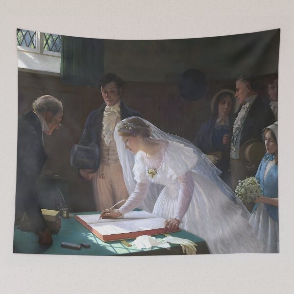 Item preview, Signing the Wedding Register - Edmund Leighton designed and sold by Jon-Baran.