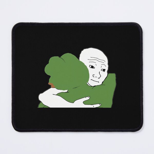 Item preview, Wojak Pepe Hug Meme designed and sold by aztbcoak98.