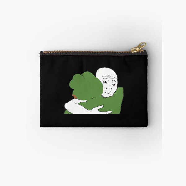 Item preview, Wojak Pepe Hug Meme  	 designed and sold by aztbcoak98.