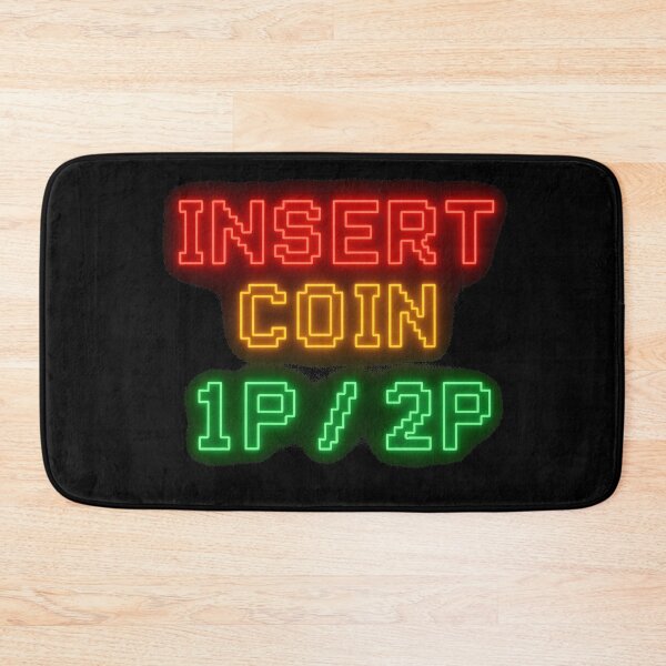 Item preview, Retro Neon Insert Coin Arcade Sign (Minimal Chest Print) designed and sold by W-Rm.