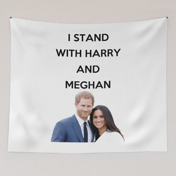 Item preview, I Stand With Harry And Megan Black Text Classic 		 designed and sold by hrdngutte25.