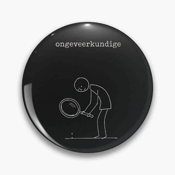 Item preview, “Ongeveerkundige”  | Minimalistische lijntekening, grappig nerdy design in zwart‑wit designed and sold by Pjotre7.